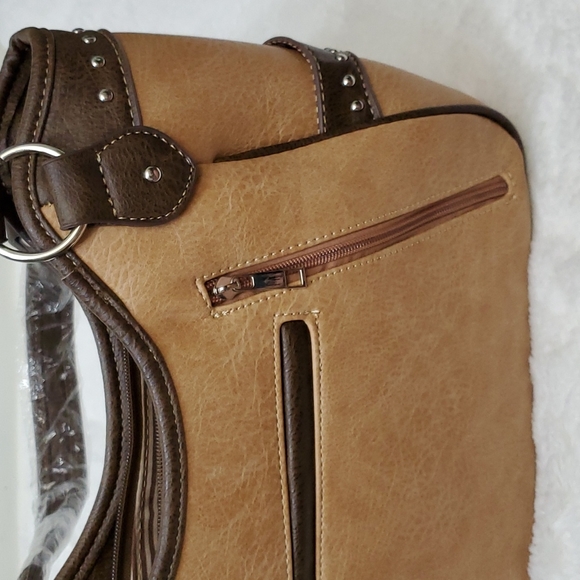 Western Rhinestone Bling Vegan Leather Handbag - Picture 5 of 5